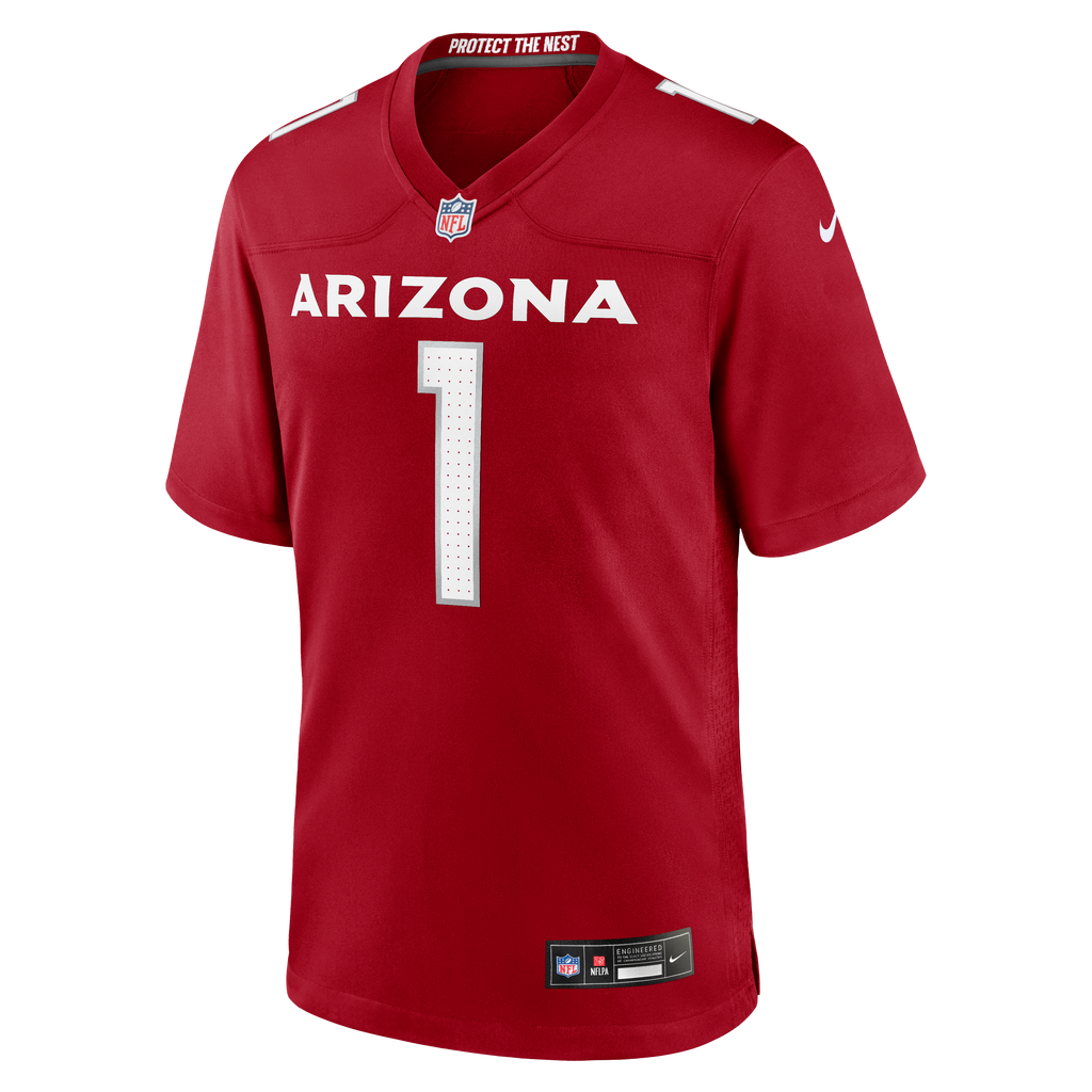 Men's Arizona Cardinals Number 1 Dad Nike Cardinal Game Jersey
