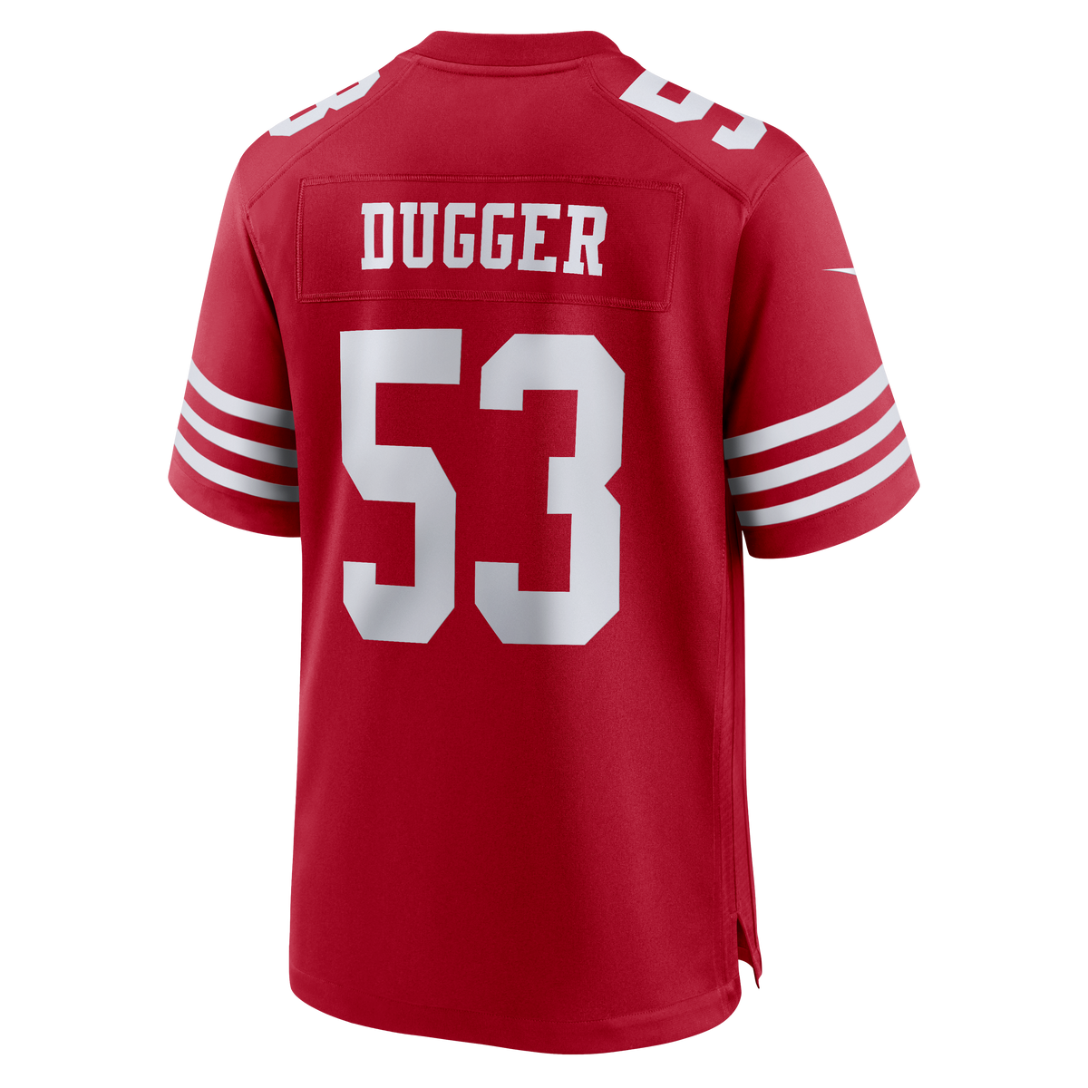 Men's San Francisco 49ers Jaden Dugger III Nike Scarlet Team Game Jersey