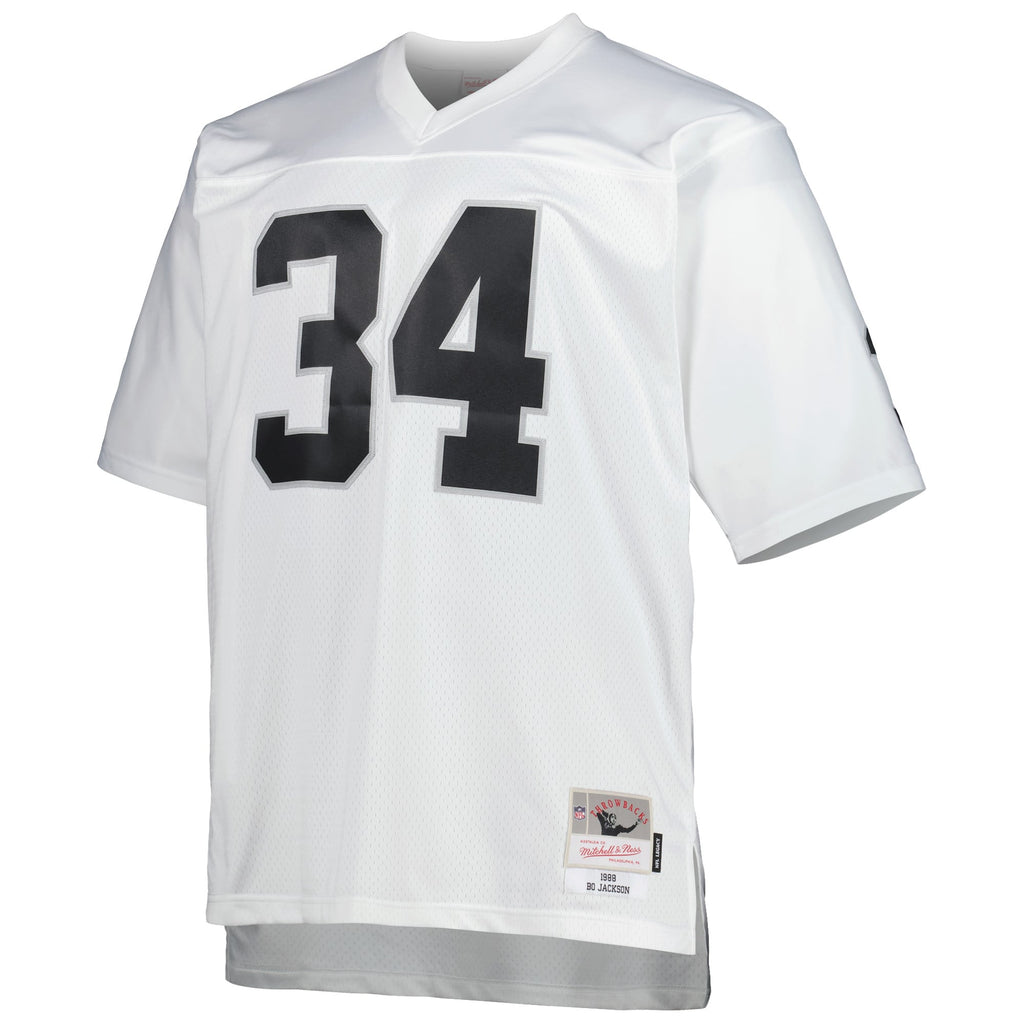 Men's Las Vegas Raiders Bo Jackson Mitchell & Ness Black Big & Tall 1988 Retired Player Replica Jersey