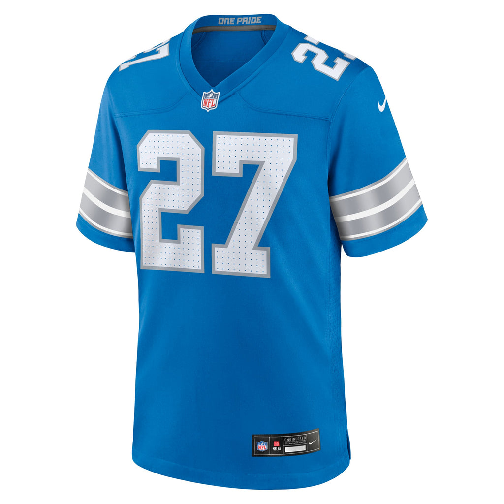 Men's Detroit Lions Christian Izien Nike  Blue Team Game Jersey