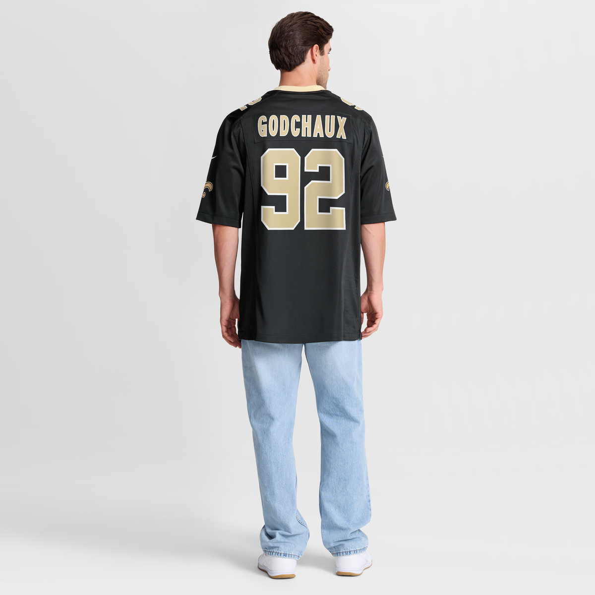 Men's New Orleans Saints Davon Godchaux Nike  Black Team Game Jersey