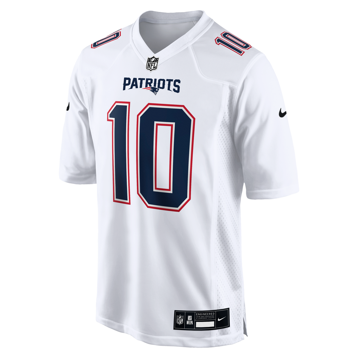 Men's New England Patriots Drake Maye Nike Tundra White Game Jersey