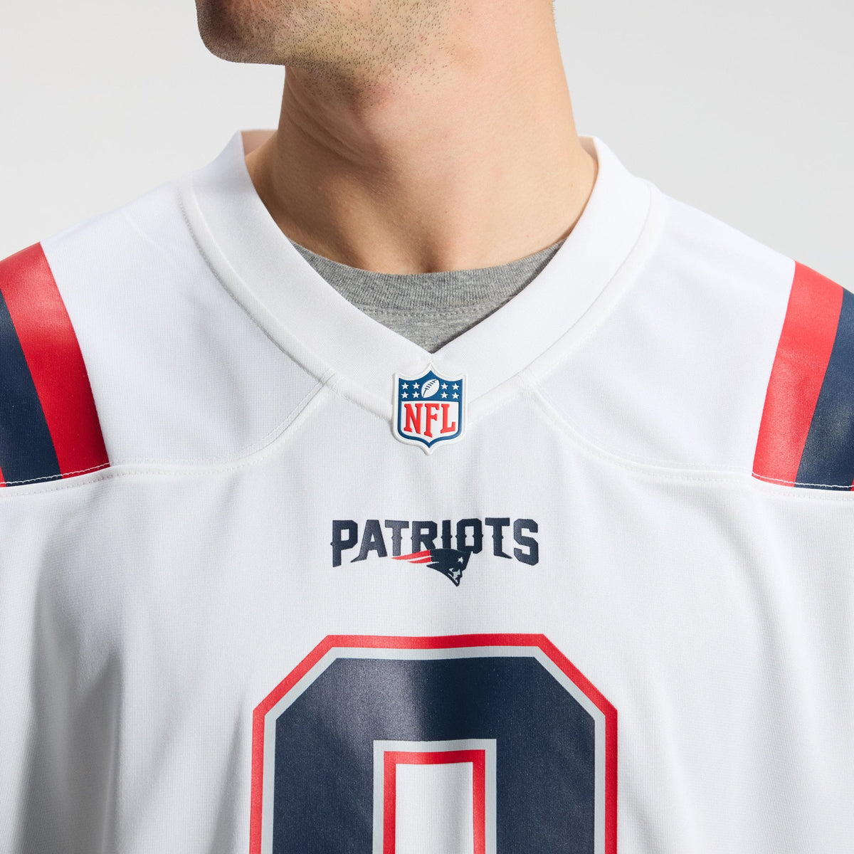 Men's New England Patriots Christian Gonzalez Nike White Game Jersey