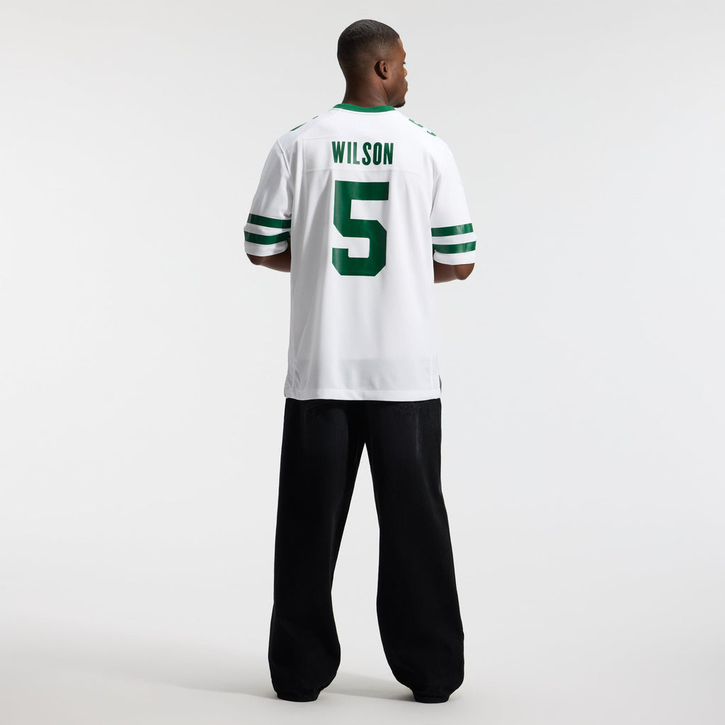 Men's New York Jets Garrett Wilson Nike Legacy Black Alternate Game Jersey