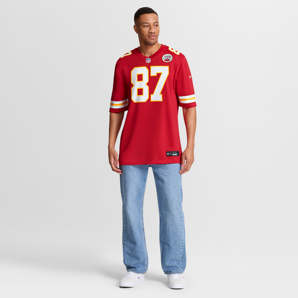 Men's Kansas City Chiefs Travis Kelce Nike White Player Game Jersey