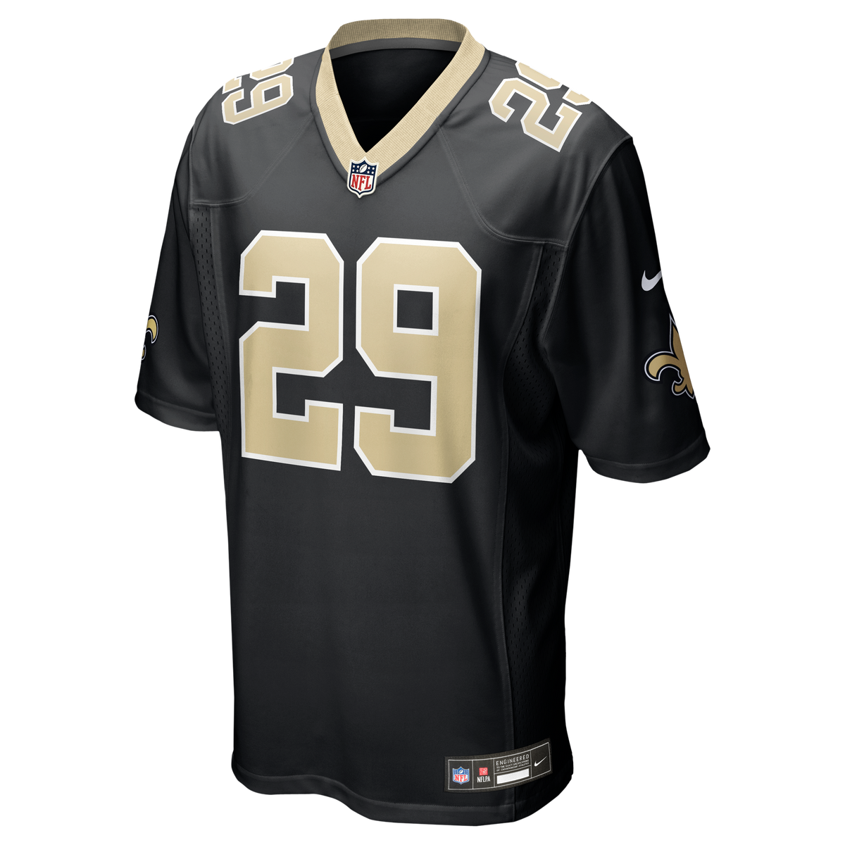 Men's New Orleans Saints Quincy Riley Nike  Black Team Game Jersey