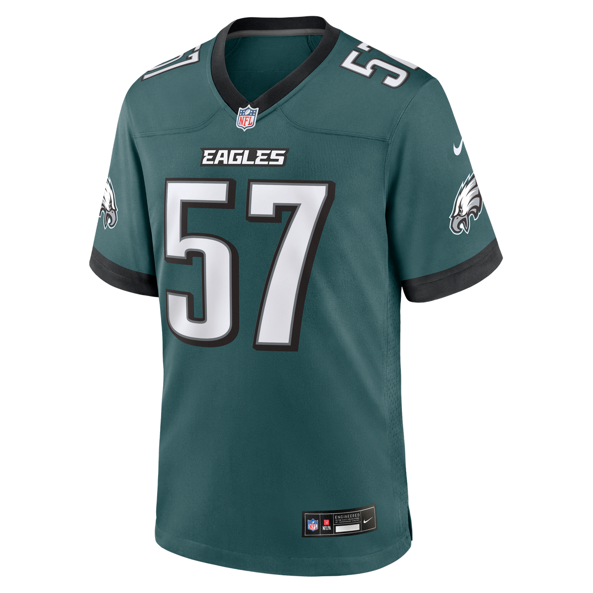 Men's Philadelphia Eagles A.J. Epenesa Nike Midnight Green Team Game Jersey