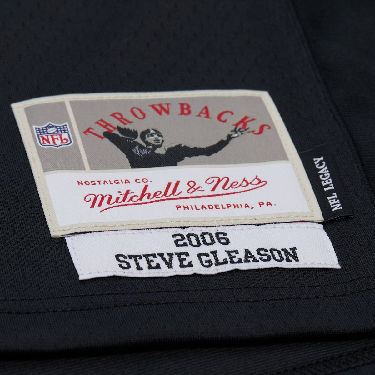 Men's New Orleans Saints Steve Gleason Mitchell & Ness Black Legacy Replica Jersey