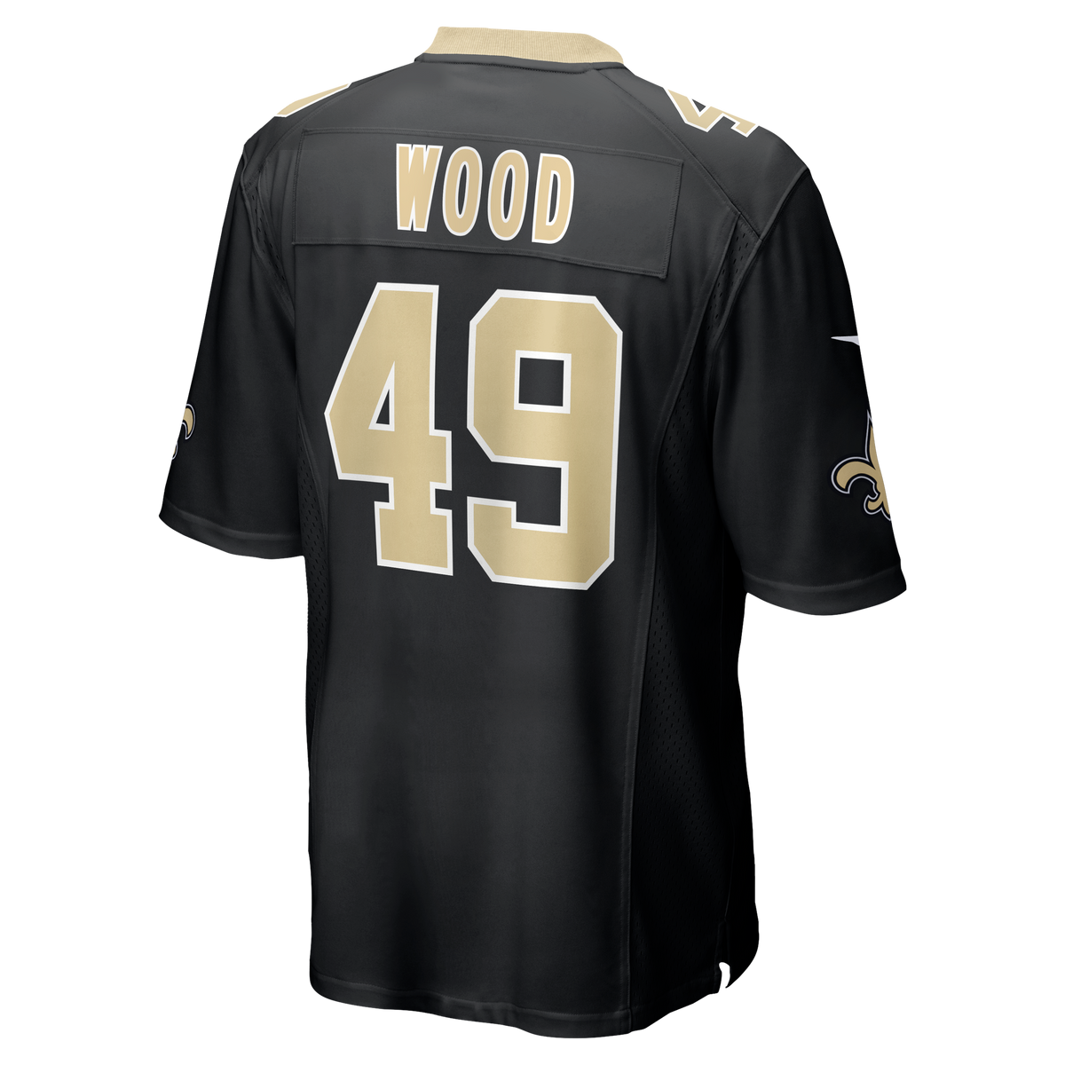 Men's New Orleans Saints Zach Wood Nike Black Game Jersey