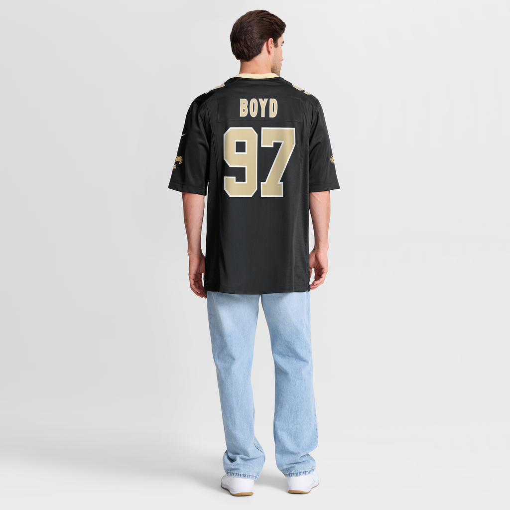 Men's New Orleans Saints Khristian Boyd Nike  Black  Game Jersey