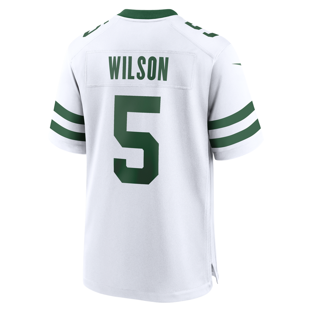 Men's New York Jets Garrett Wilson Nike Legacy Green Game Jersey