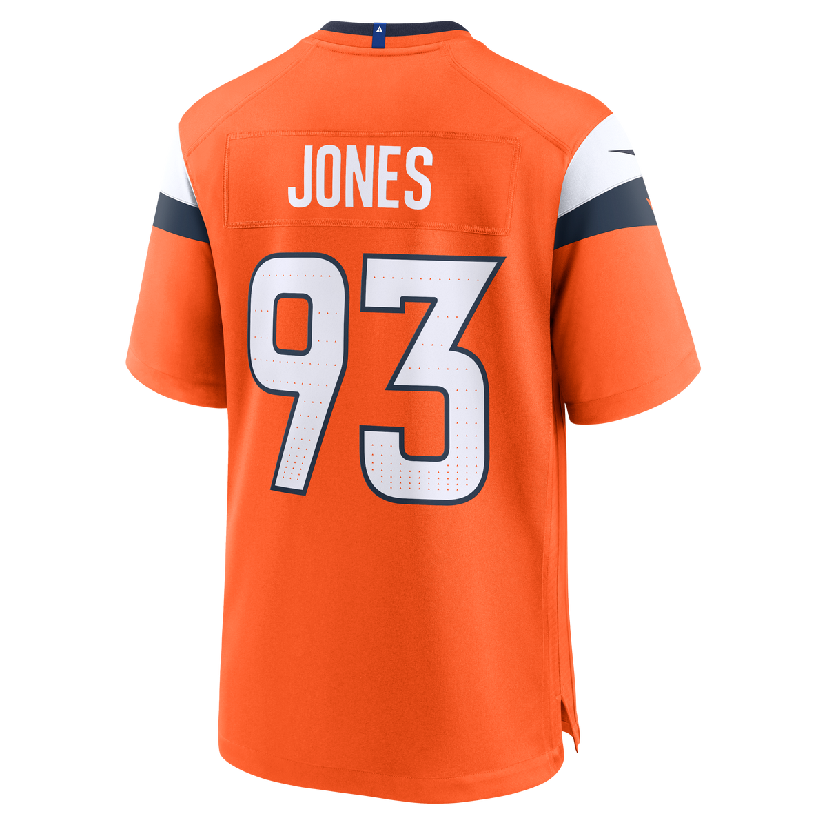 Men's Denver Broncos D.J. Jones Nike  Orange Team Game Jersey