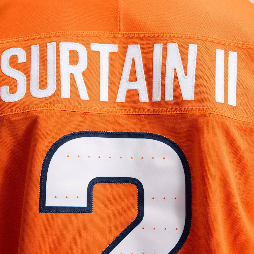 Men's Denver Broncos Pat Surtain II Nike Navy Alternate Vapor F.U.S.E. Stitched Limited Jersey