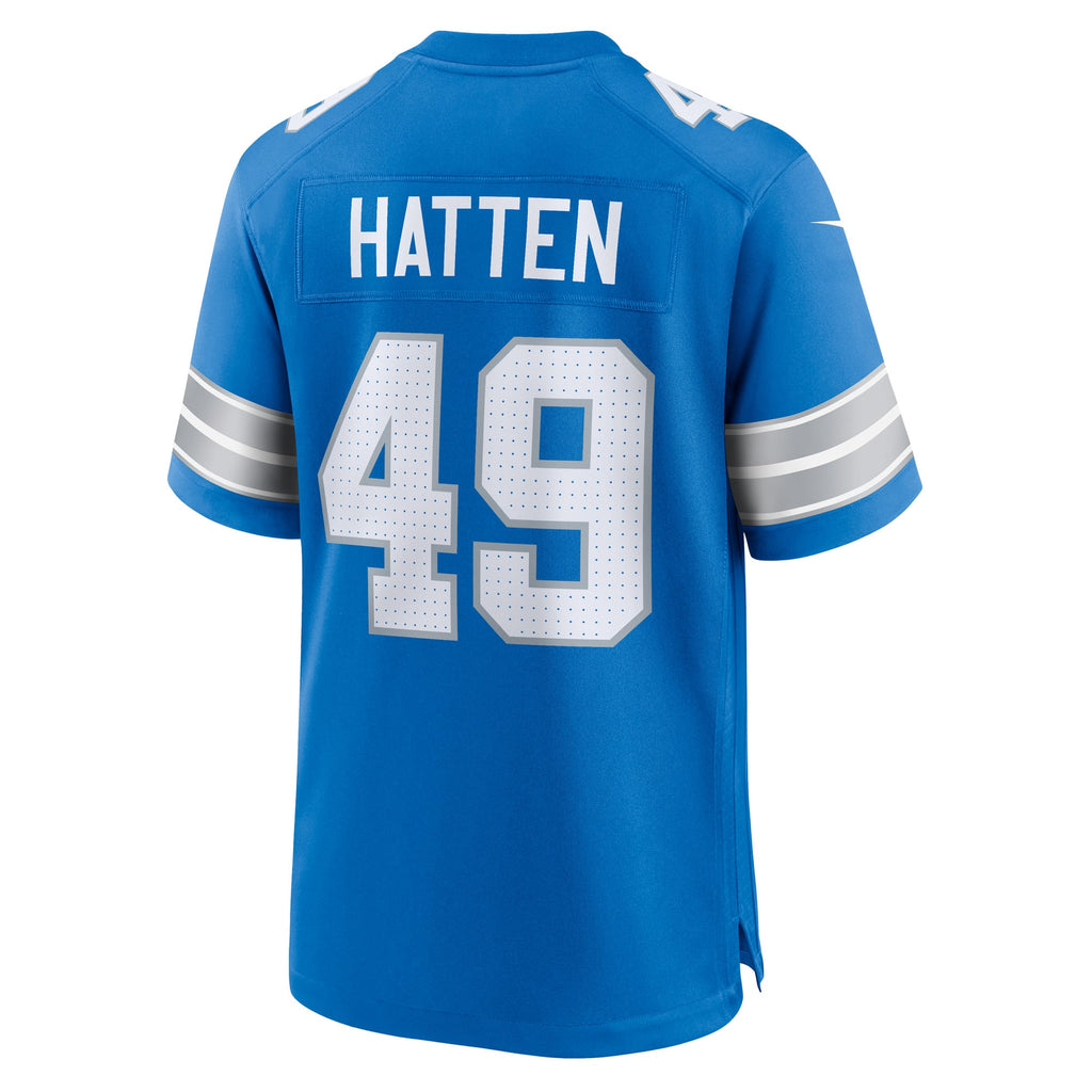 Men's Detroit Lions Hogan Hatten Nike  Blue Game Jersey