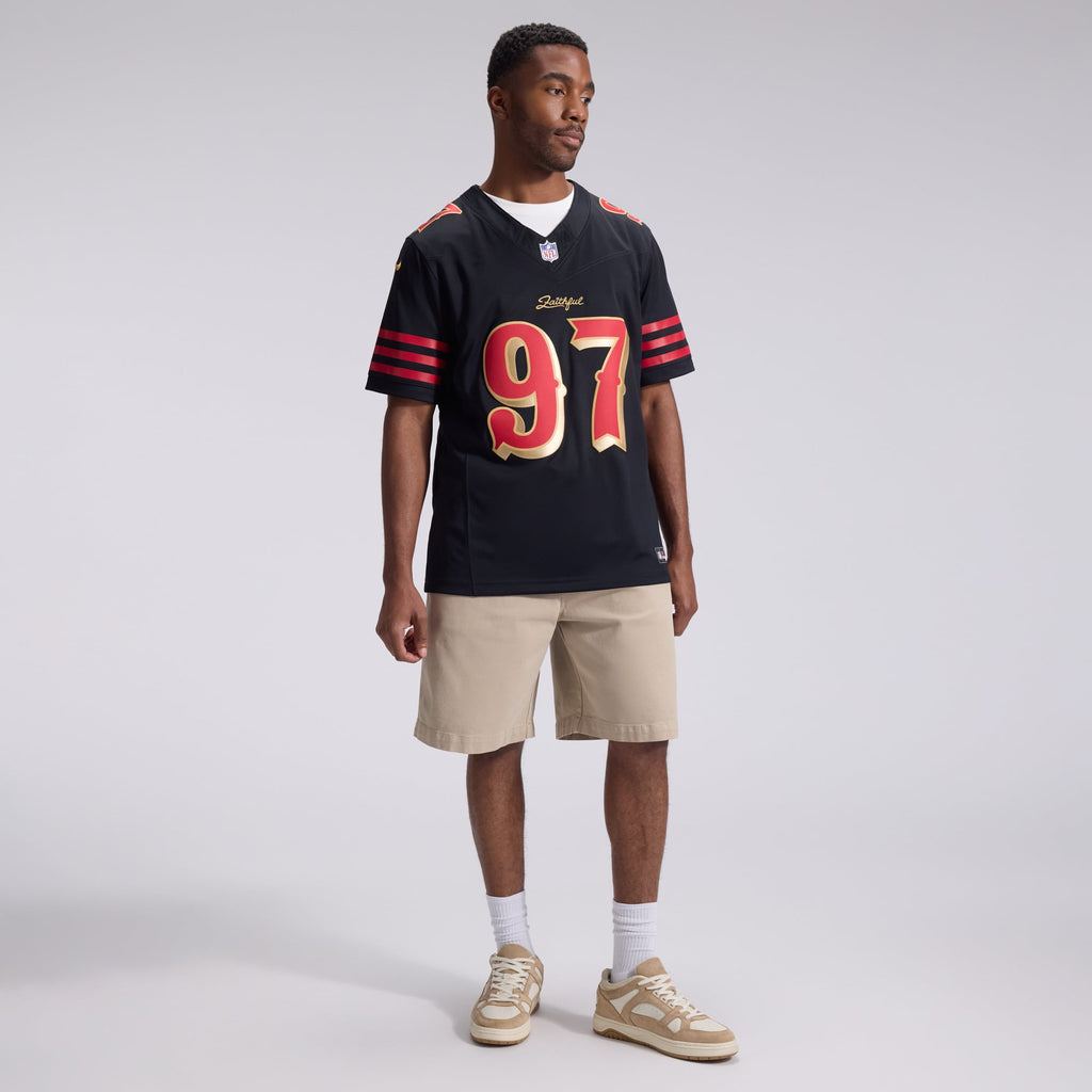 Men's San Francisco 49ers Nick Bosa Nike Black Rivalries Collection Stitched Limited Jersey