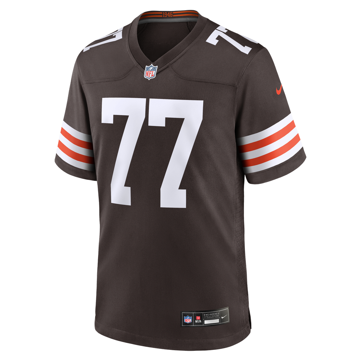 Men's Cleveland Browns Zion Johnson Nike  Brown Team Game Jersey