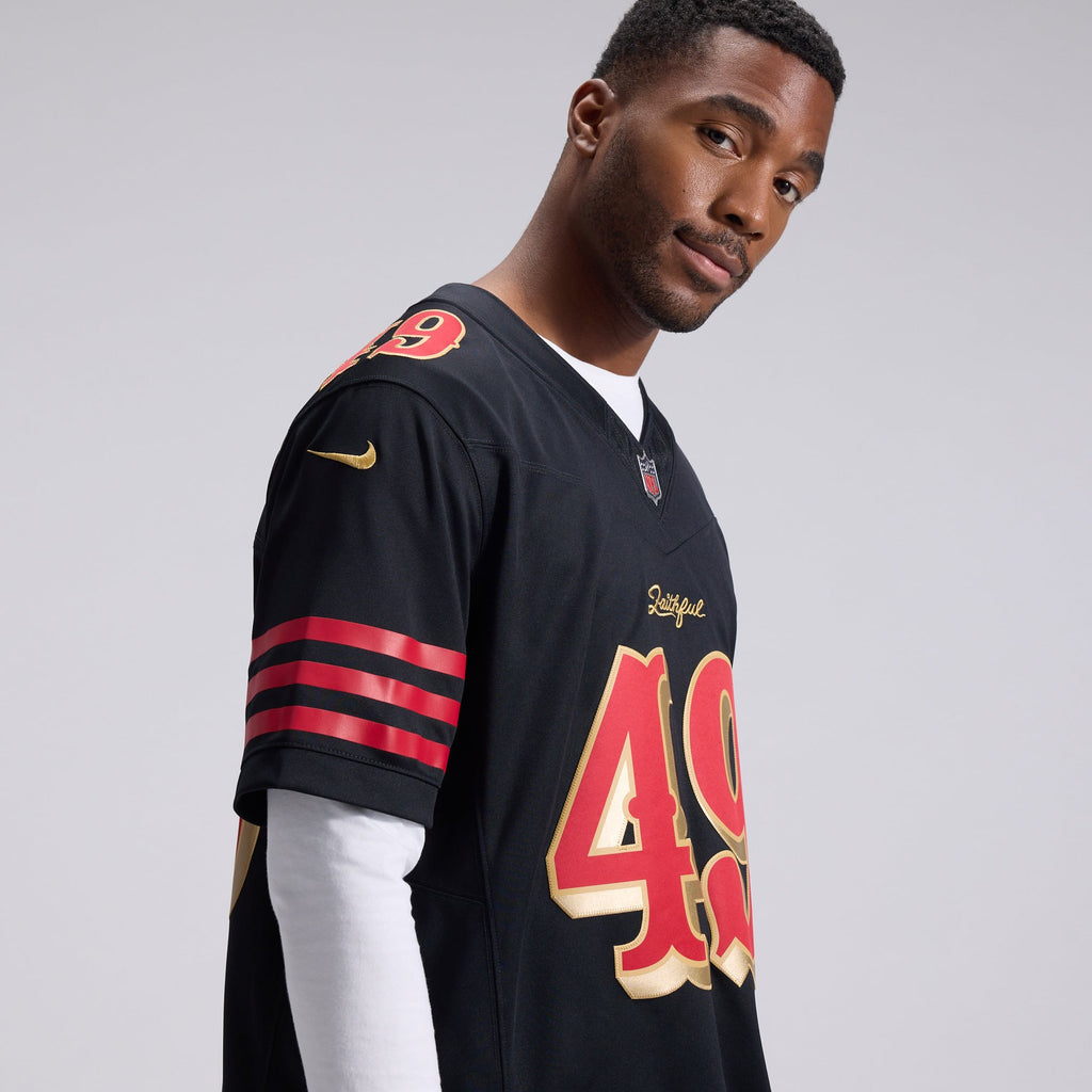 Men's San Francisco 49ers The Faithful Nike Black Rivalries Collection Stitched Limited Jersey