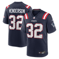 Men's New England Patriots TreVeyon Henderson Nike Navy 2025 NFL Draft Game Jersey