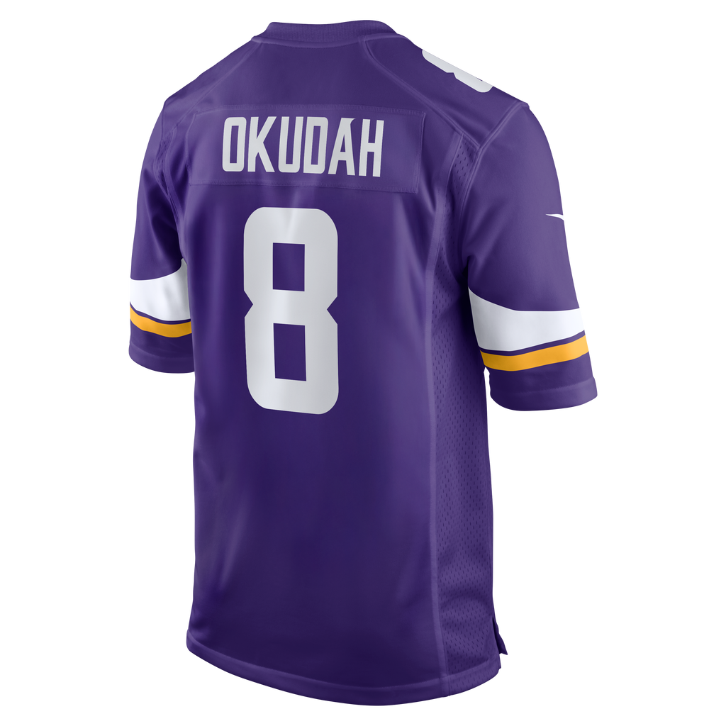 Men's Minnesota Vikings Jeff Okudah Nike  Purple Team Game Jersey