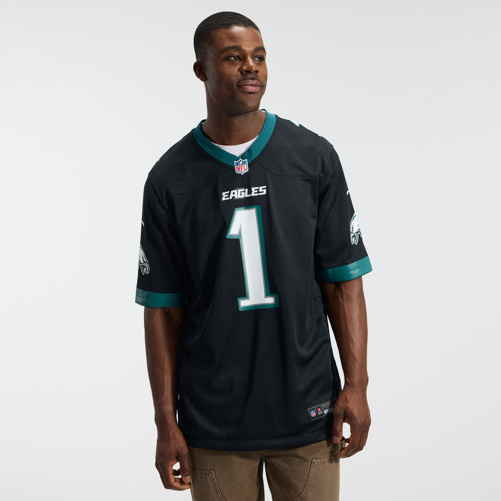 Men's Philadelphia Eagles Jalen Hurts Nike  Black Alternate Game Jersey