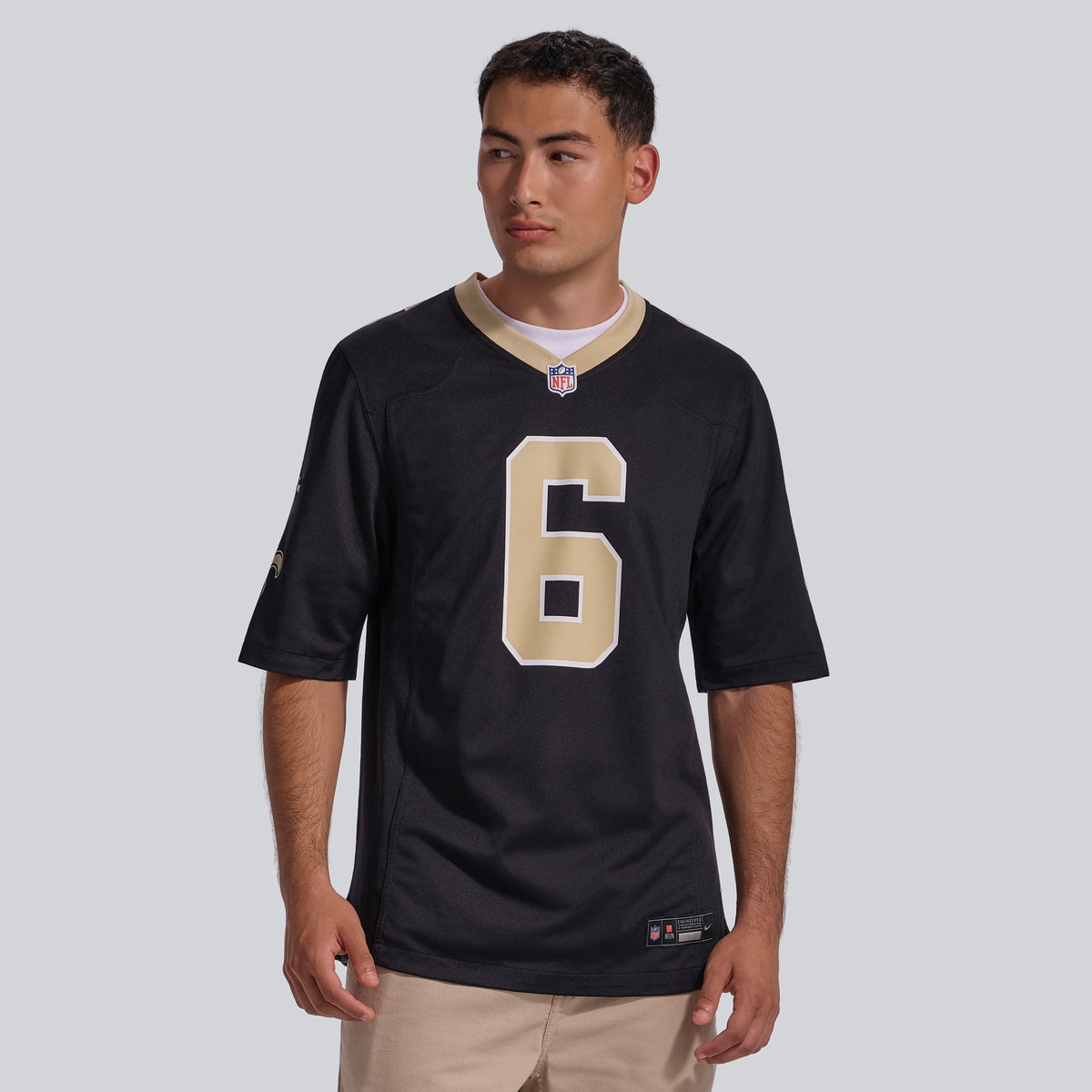 Men's New Orleans Saints Tyler Shough Nike Black Game Jersey