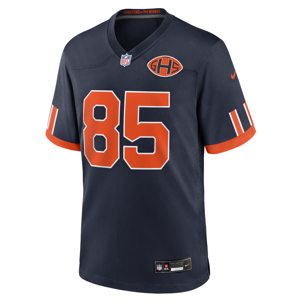 Men's Chicago Bears Cole Kmet Nike Navy 2026 Rivalries Collection Game Jersey