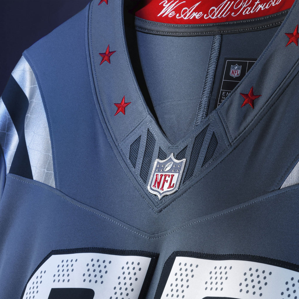Men's New England Patriots Hunter Henry Nike Blue Rivalries Collection Stitched Limited Jersey