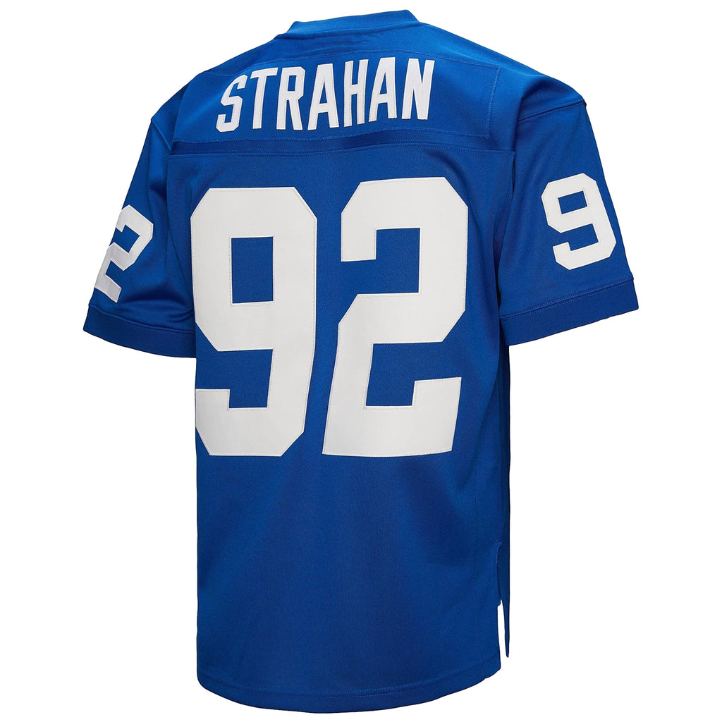 Men's New York Giants 1994 Michael Strahan Mitchell & Ness Royal Authentic Throwback Retired Player Jersey