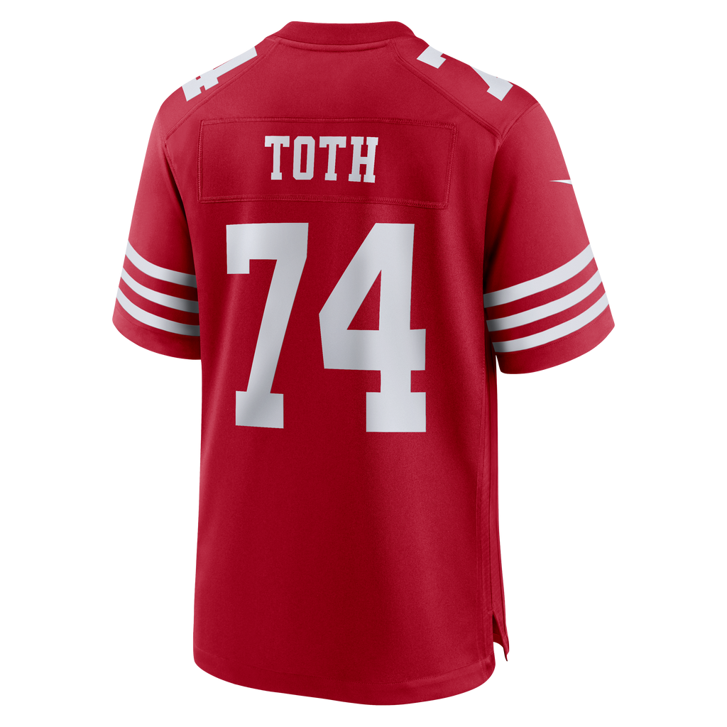 Men's San Francisco 49ers Brett Toth Nike  Scarlet Team Game Jersey