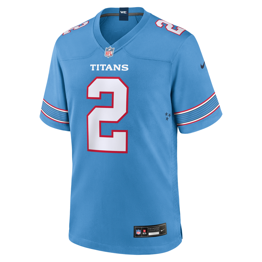 Men's Tennessee Titans Tyjae Spears Nike Light Blue Game Jersey