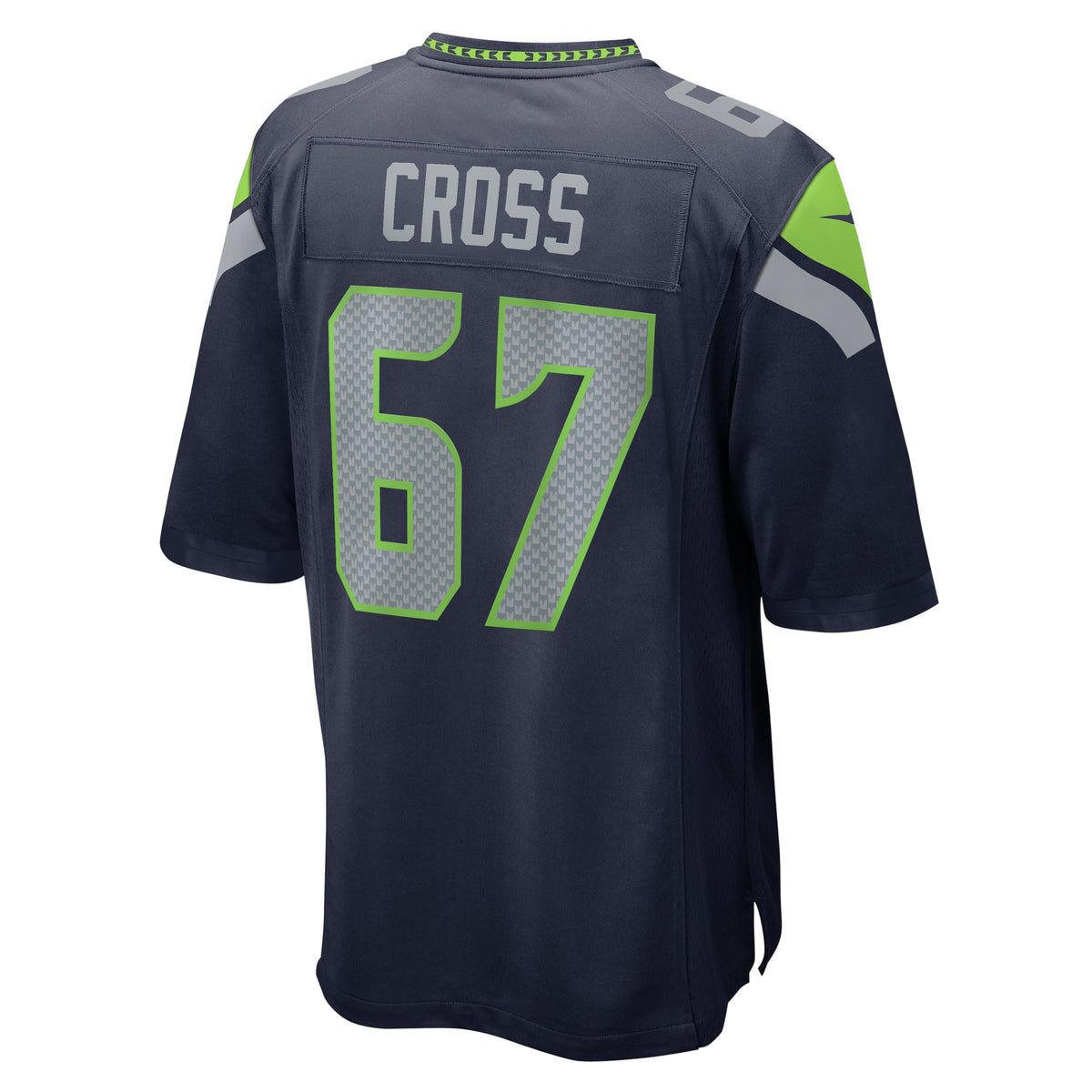 Men's Seattle Seahawks Charles Cross Nike  College Navy  Game Jersey