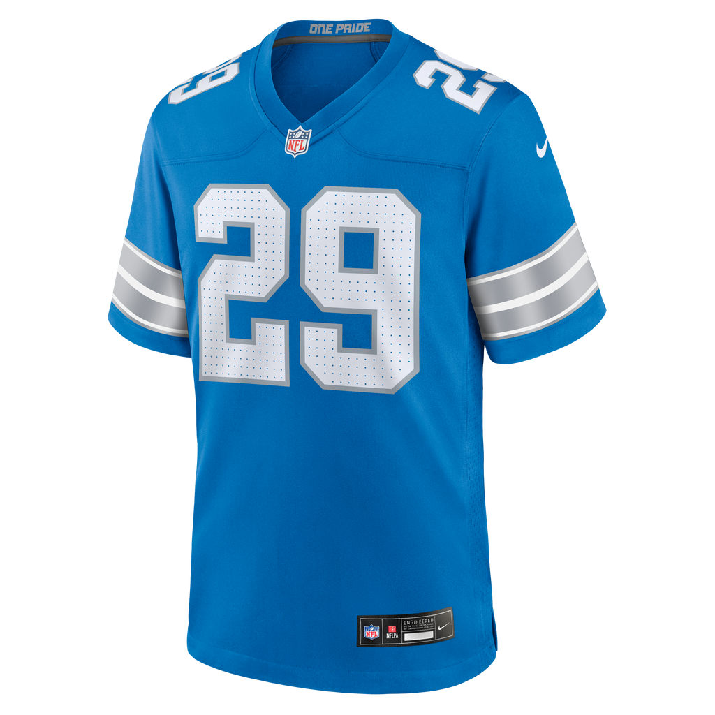 Men's Detroit Lions Avonte Maddox Nike  Blue Team Game Jersey