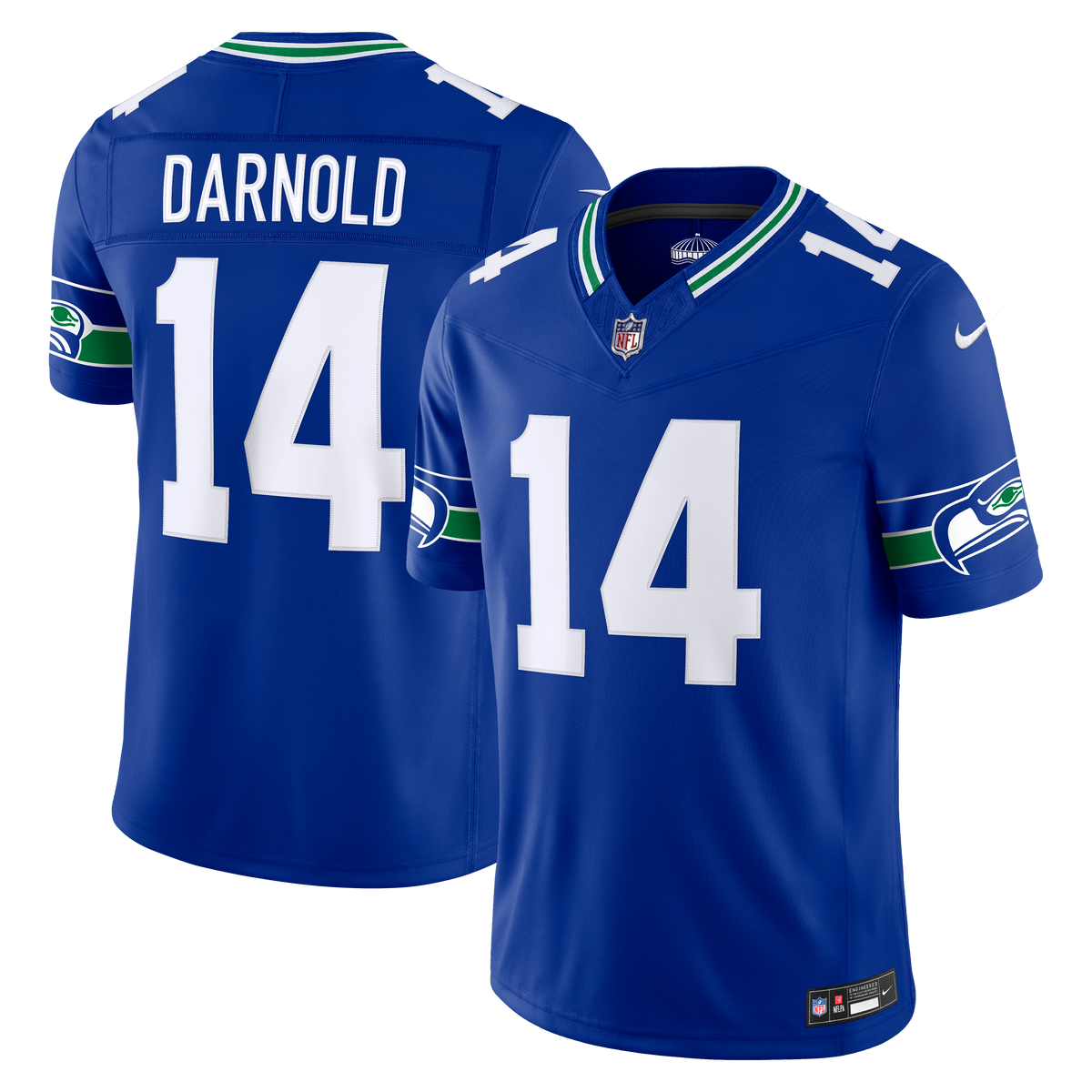 Men's Seattle Seahawks Sam Darnold Nike College Navy Team Vapor F.U.S.E. Stitched Limited Jersey