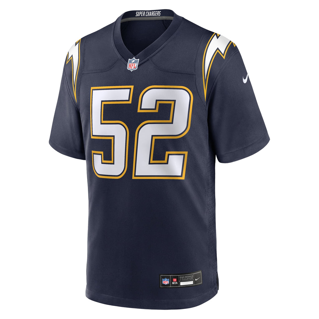 Men's Los Angeles Chargers Khalil Mack Nike Gold Alternate Charger Power Game Player Jersey
