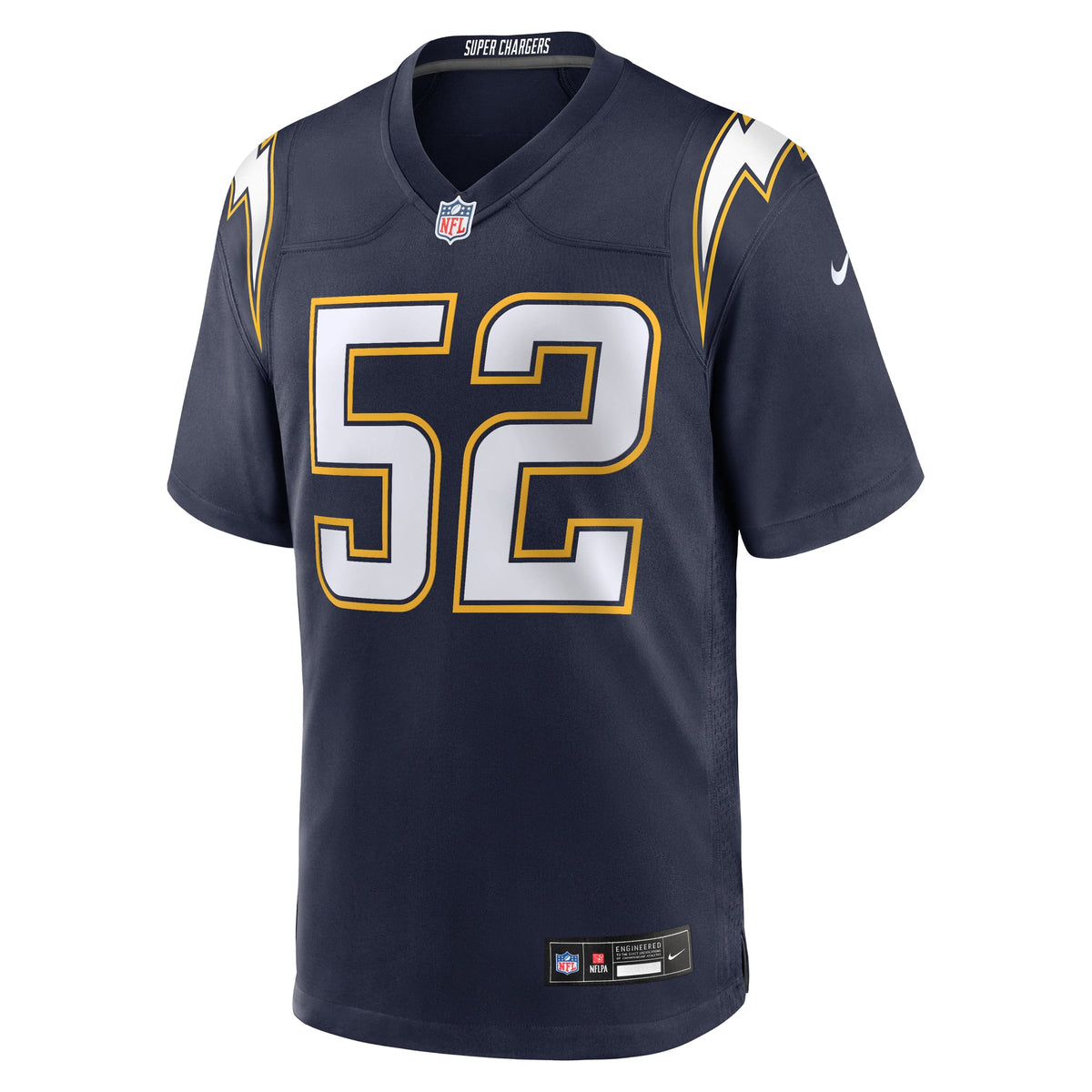 Men's Los Angeles Chargers Khalil Mack Nike Gold Alternate Charger Power Game Player Jersey