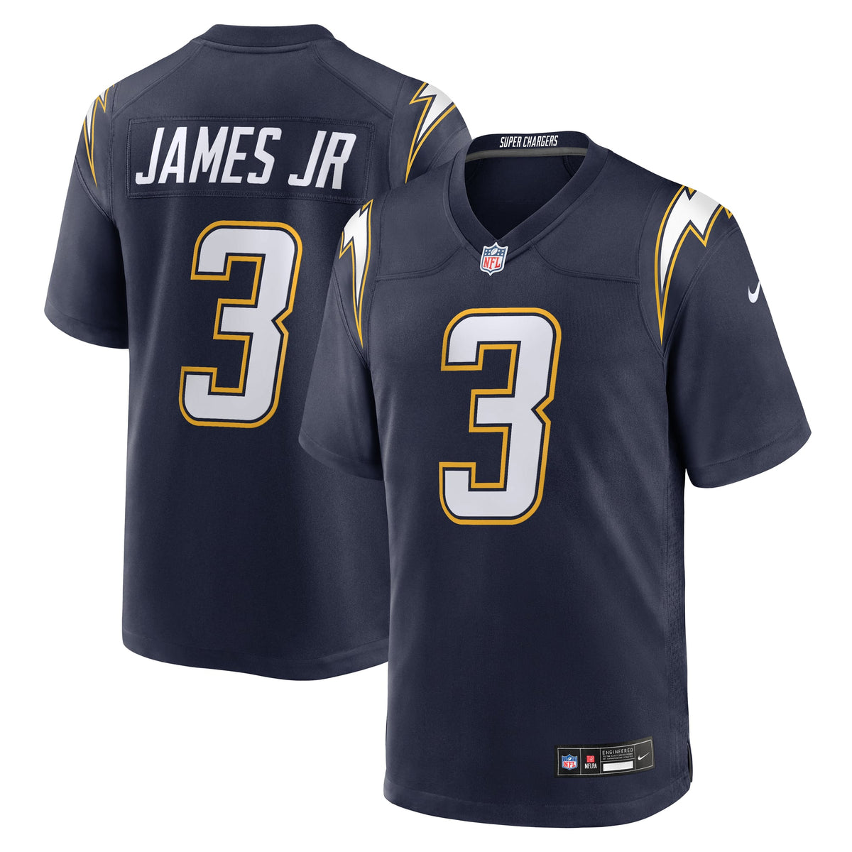 Men's Los Angeles Chargers Derwin James Jr. Nike Gold Alternate Charger Power Game Player Jersey