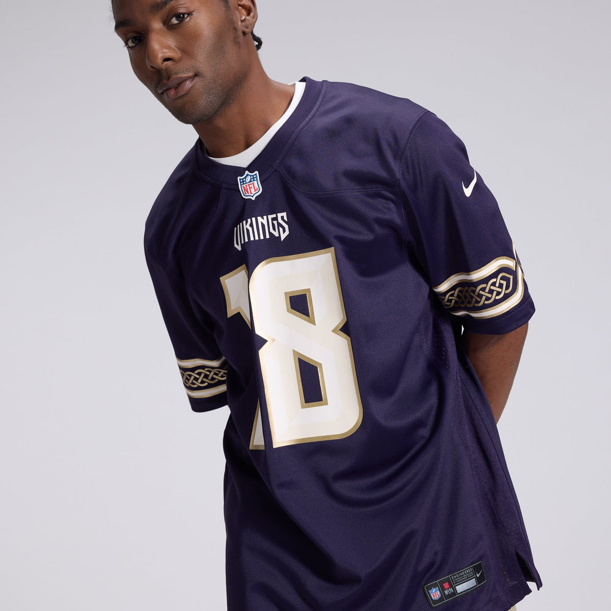 Men's Minnesota Vikings Justin Jefferson Nike Purple 2026 Rivalries Collection Game Jersey