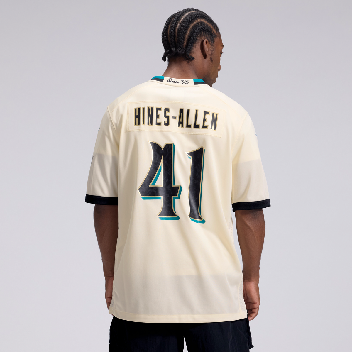 Men's Jacksonville Jaguars Josh Hines-Allen Nike Natural 2026 Rivalries Collection Game Jersey