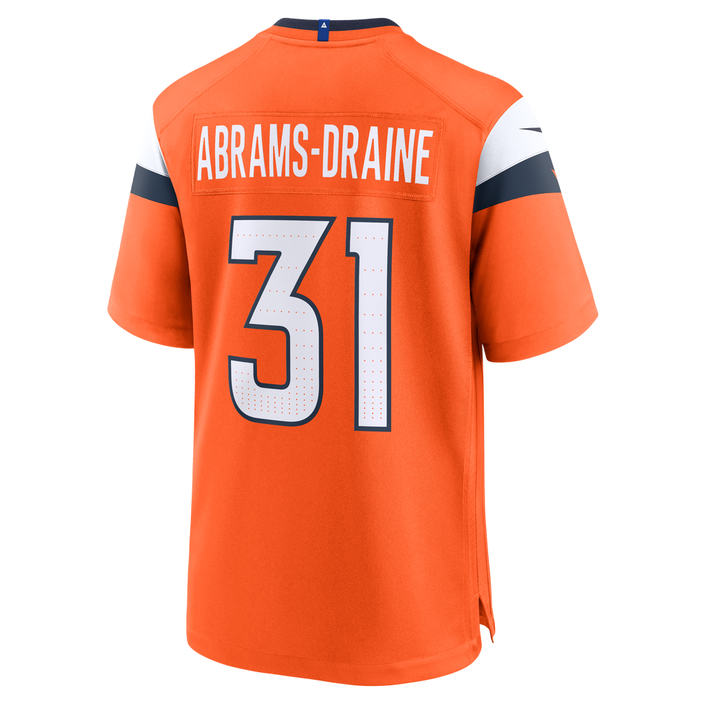 Men's Denver Broncos Kris Abrams-Draine Nike  Orange Team Game Jersey