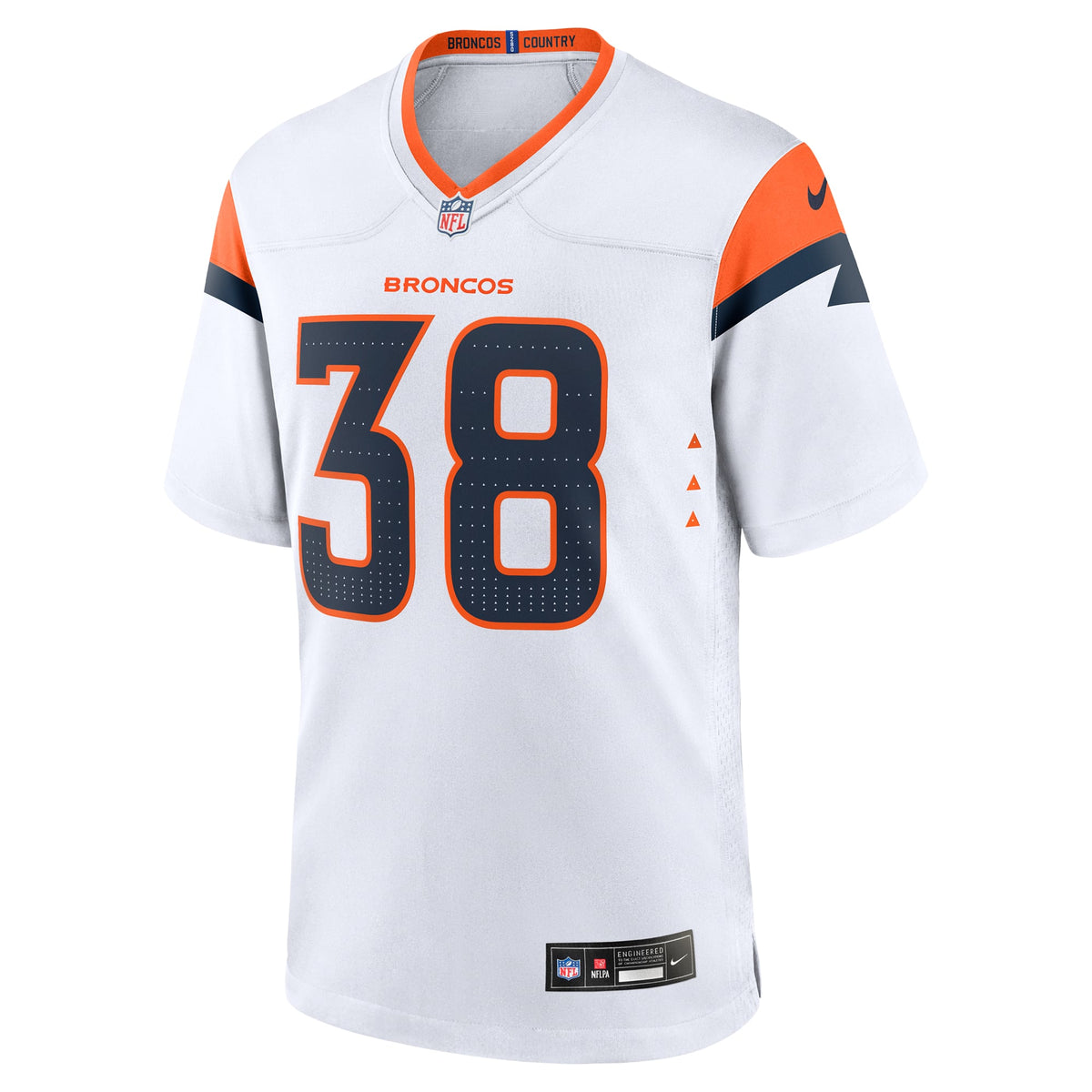 Men's Denver Broncos Jaleel McLaughlin Nike  White Game Jersey