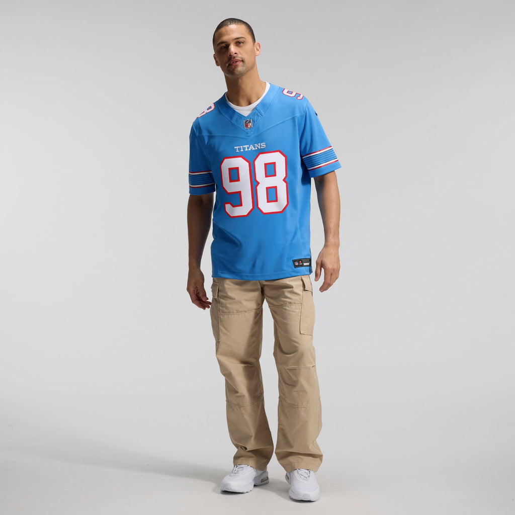 Men's Tennessee Titans Jeffery Simmons Nike White Vapor F.U.S.E. Stitched Limited Jersey