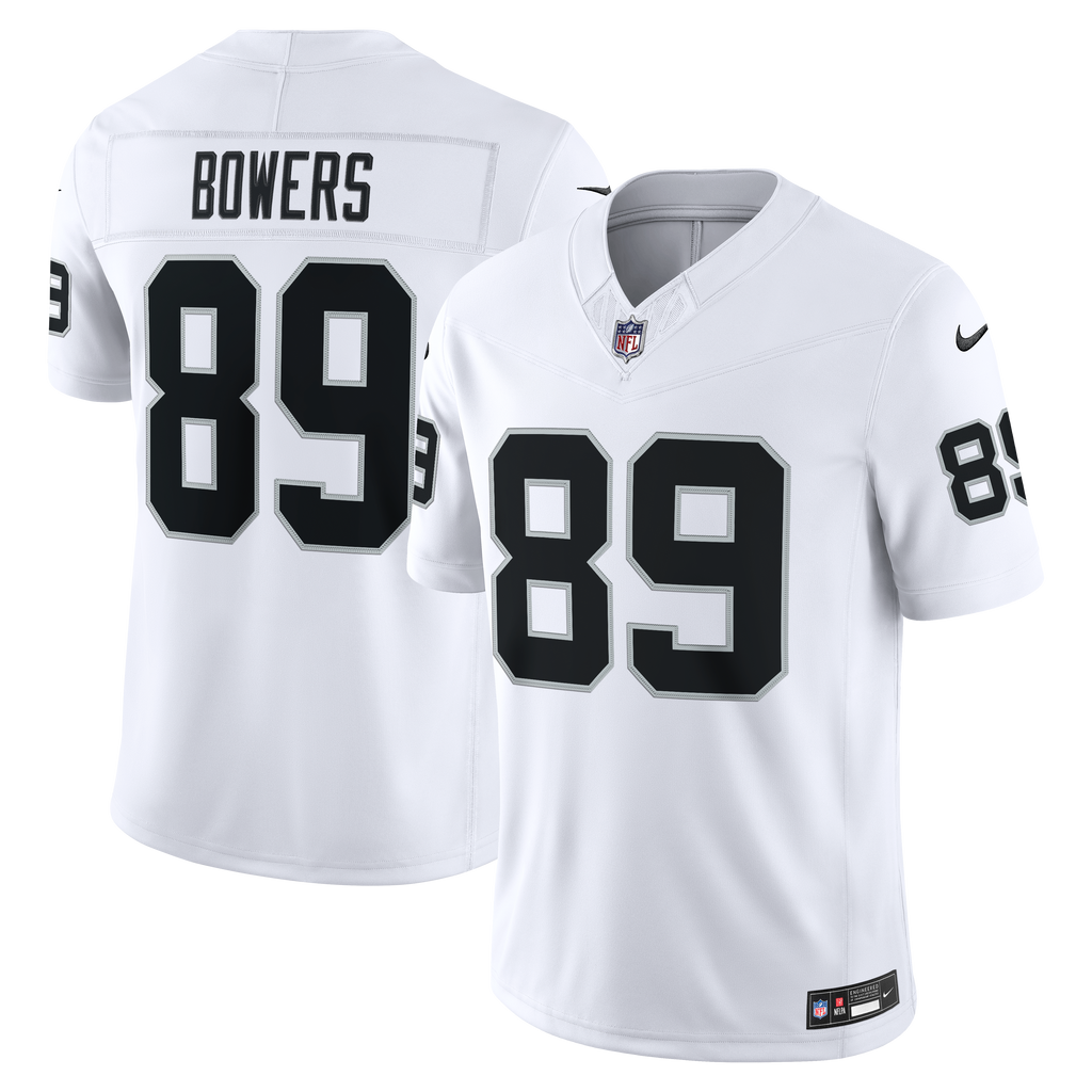 Men's Las Vegas Raiders Brock Bowers Nike White Vapor F.U.S.E. Stitched Limited Jersey