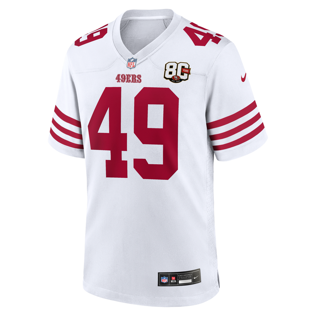 Men's San Francisco 49ers The Faithful Nike White 80th Anniversary Game Jersey