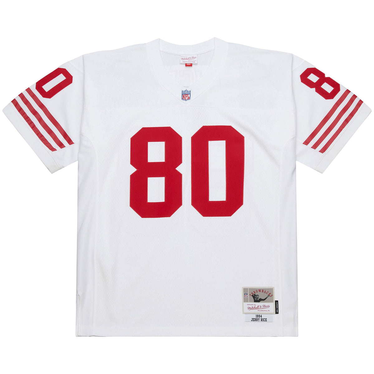 Men's San Francisco 49ers Jerry Rice Mitchell & Ness White 1994 Legacy Replica Jersey