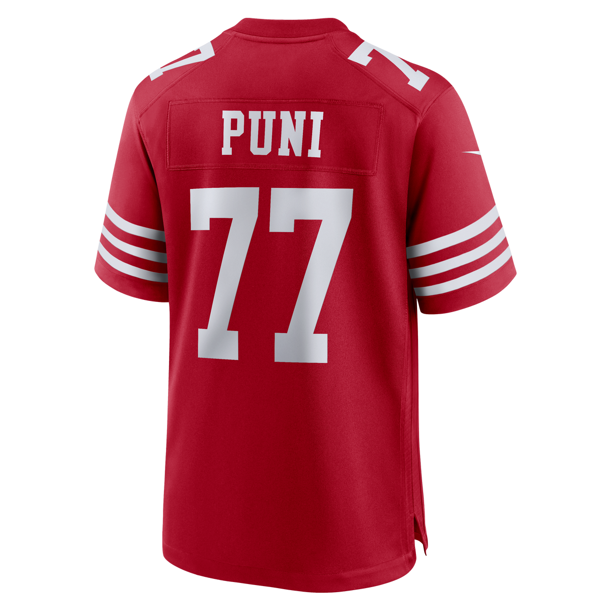 Men's San Francisco 49ers Dominick Puni Nike  Scarlet Team Game Jersey