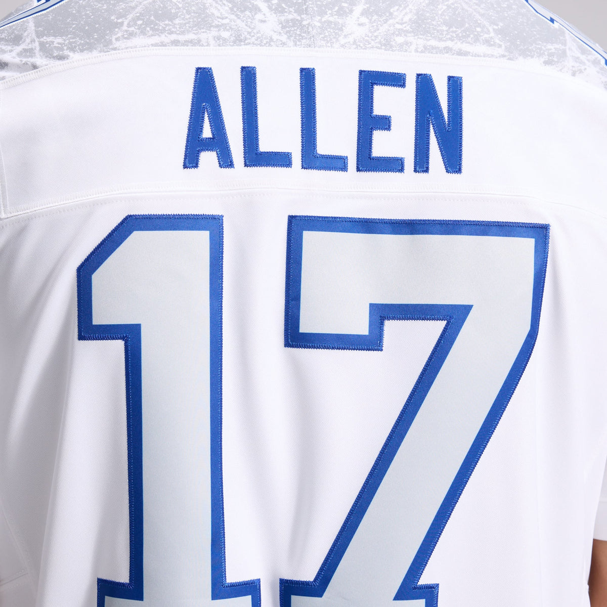 Men's Buffalo Bills Josh Allen Nike White Rivalries Collection Stitched Limited Jersey