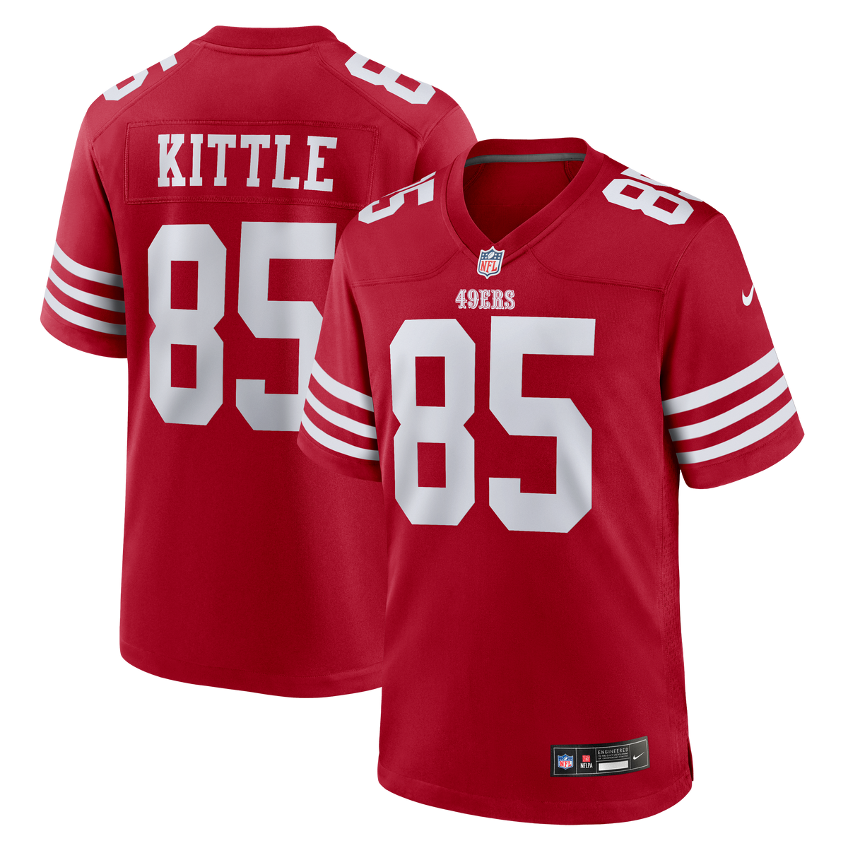 Men's San Francisco 49ers George Kittle Nike Scarlet Player Game Jersey