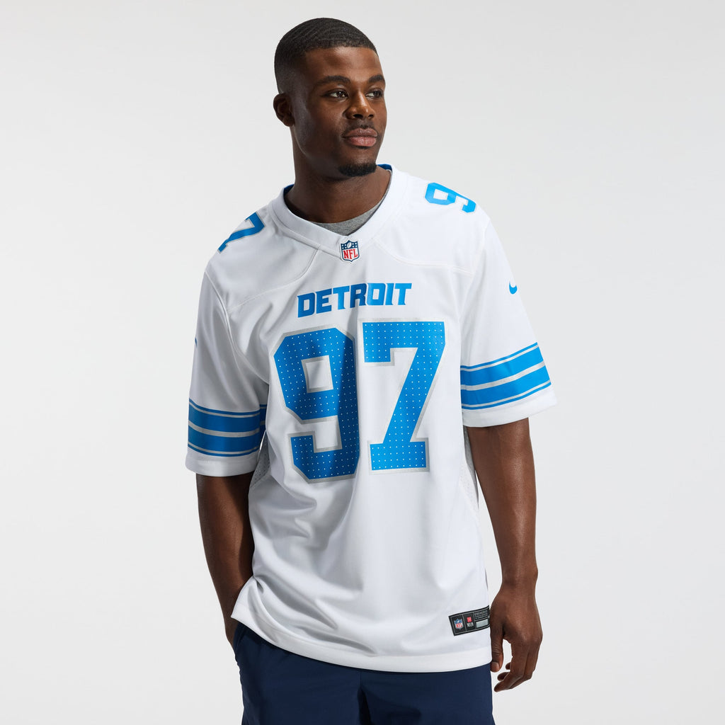 Men's Detroit Lions Aidan Hutchinson Nike White Game Jersey