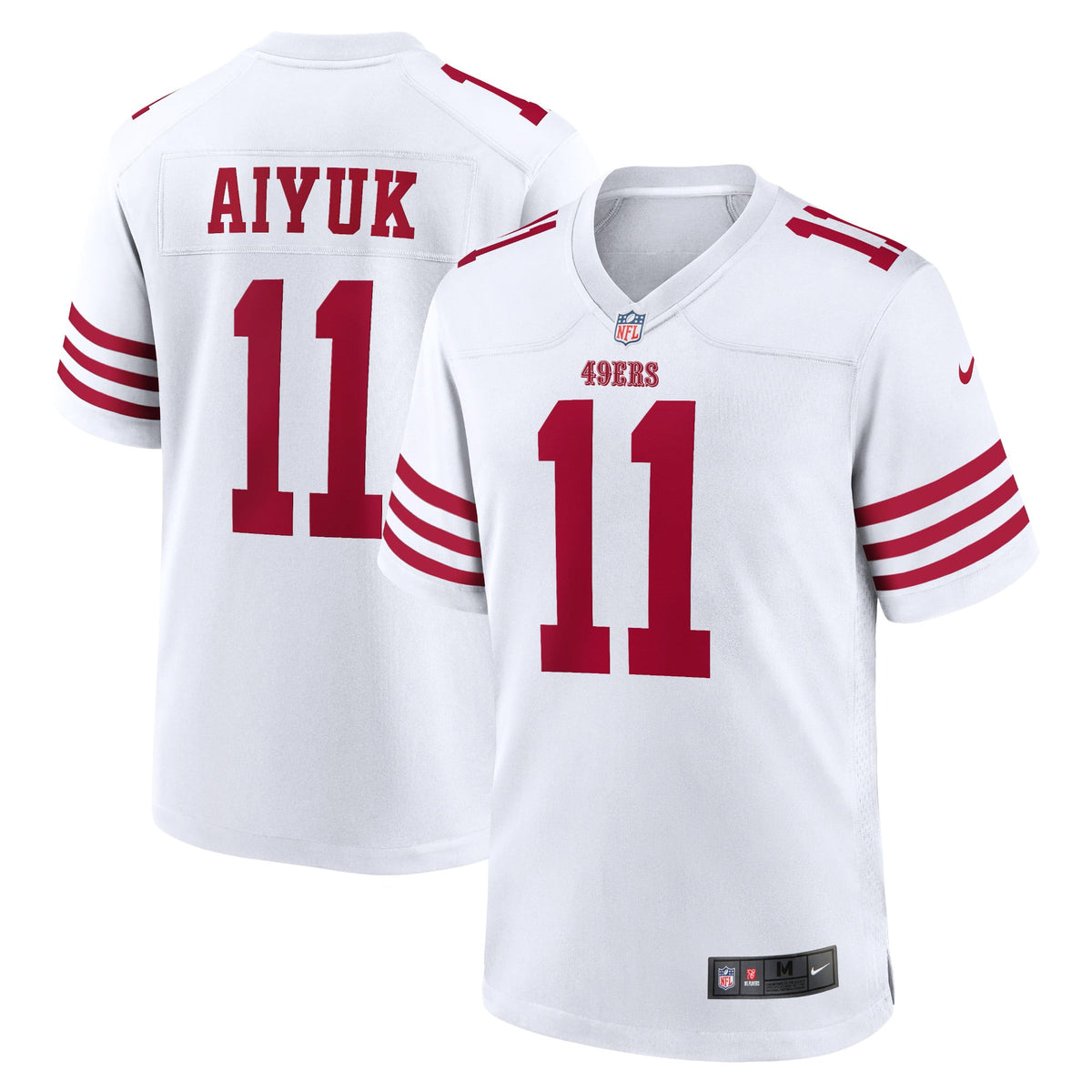 Men's San Francisco 49ers Brandon Aiyuk Nike Scarlet Team Player Game Jersey