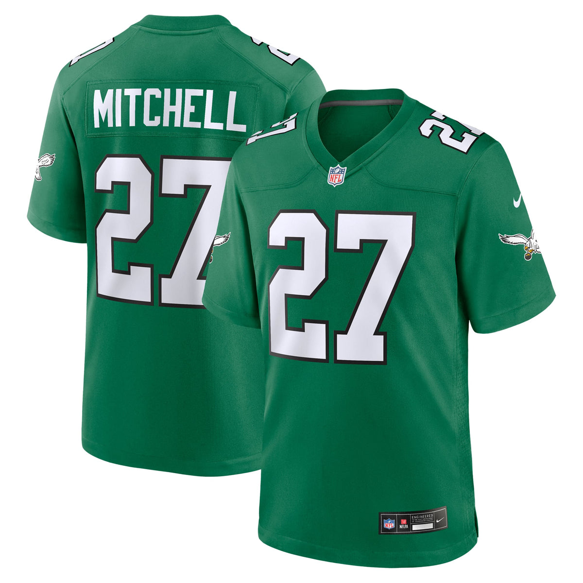 Men's Philadelphia Eagles Quinyon Mitchell Nike  Kelly Green Alternate Game Jersey